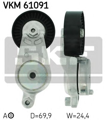 VKM 61091 SKF Ролик модуля натягувача ременя1